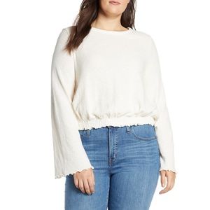 Madewell Smocked bell sleeve top